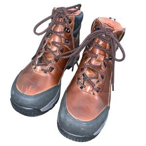 Ace Steel Toe Leather Work Boots Ladies Size 8.5